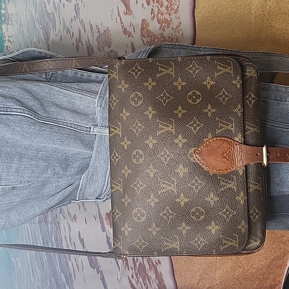 Louis Vuitton Cartouchiere GM Monogram Crossbody Bag Vintage (Largest Version)